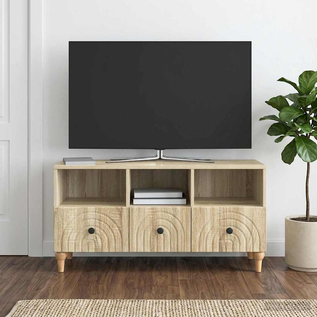 TV-skab 102 x 34,5 x 50 cm Sonoma eg Konstrueret træ