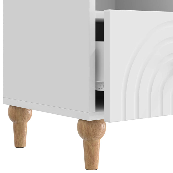 TV-skab 102 x 34,5 x 50 cm Højglans Hvid Konstrueret træ