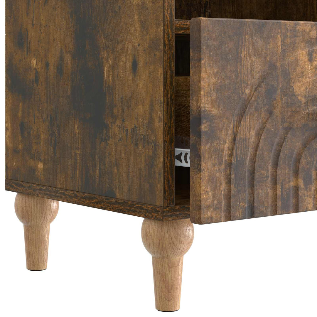 TV-skab 102 x 34,5 x 50 cm Røget Eg Konstrueret træ