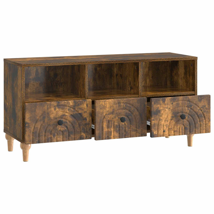 TV-skab 102 x 34,5 x 50 cm Røget Eg Konstrueret træ