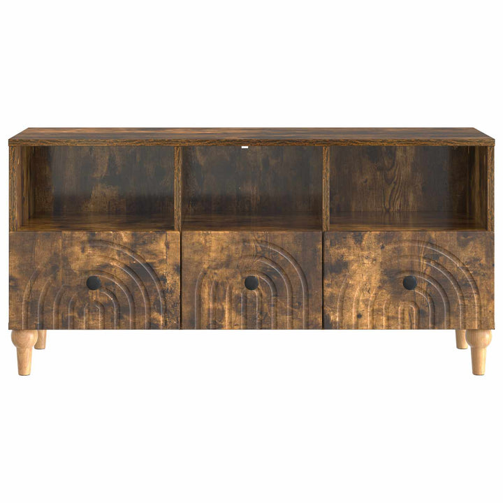 TV-skab 102 x 34,5 x 50 cm Røget Eg Konstrueret træ
