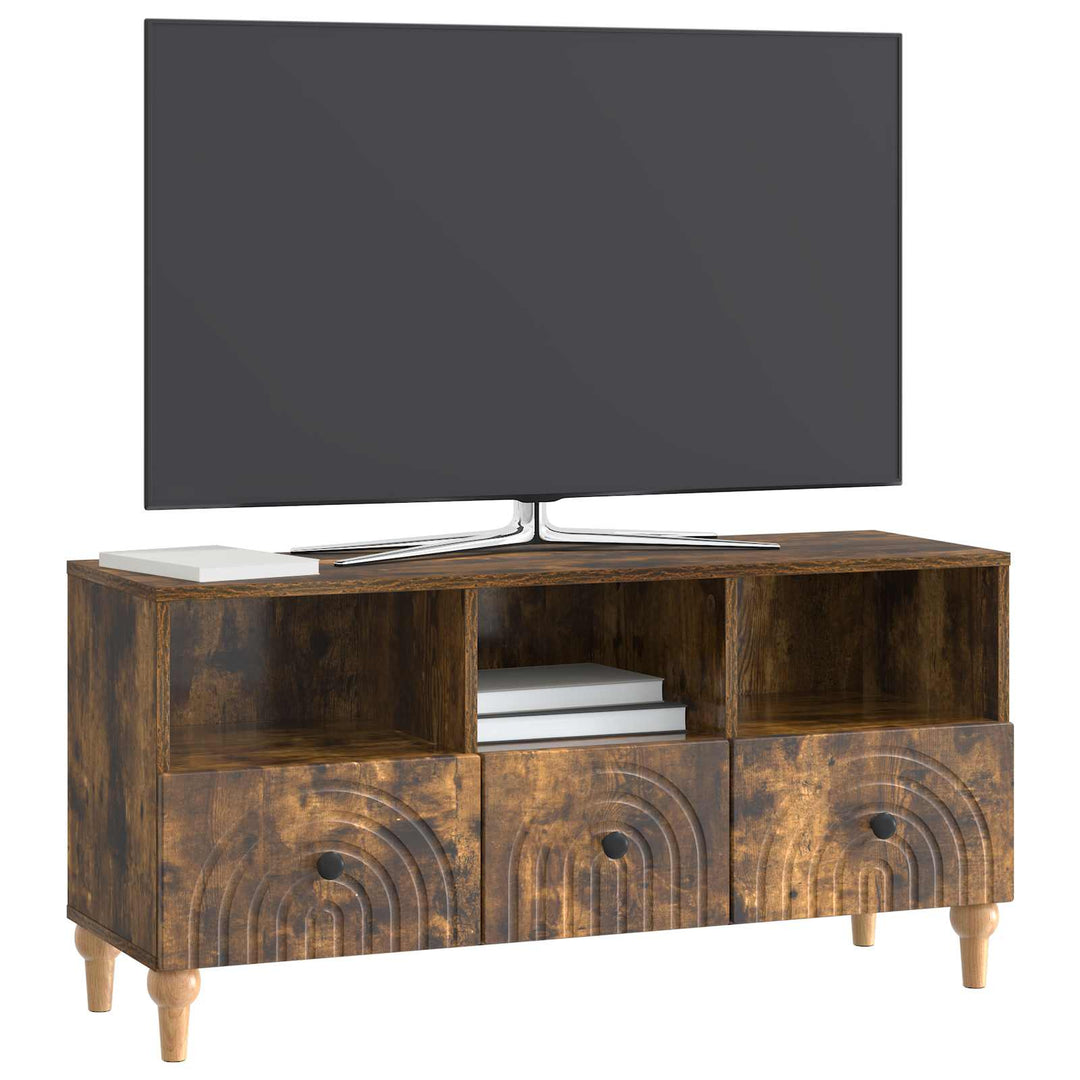 TV-skab 102 x 34,5 x 50 cm Røget Eg Konstrueret træ