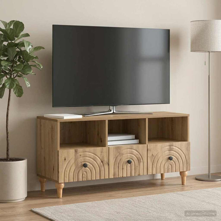 TV-skab 102 x 34,5 x 50 cm Artisan Eg Konstrueret træ