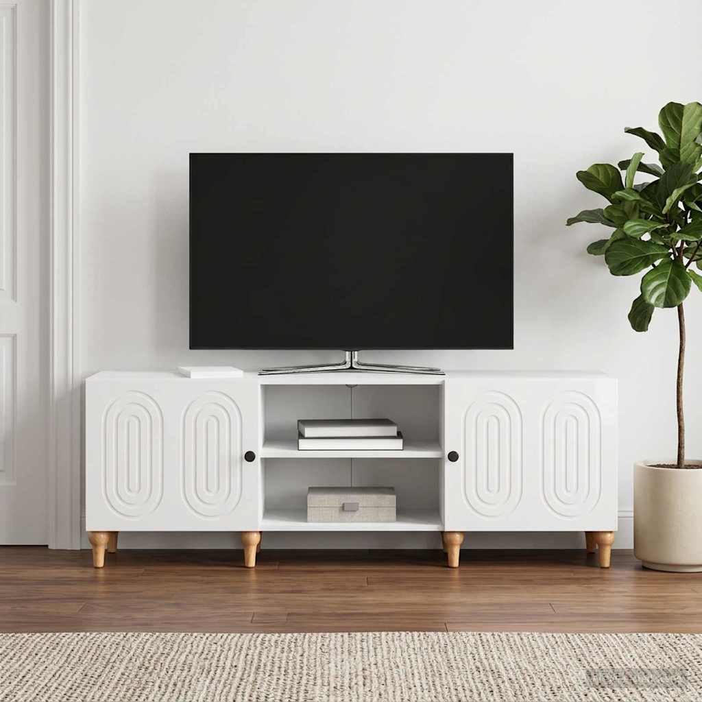 TV-skab 150 x 31 x 50 cm Hvid højglans Konstrueret træ