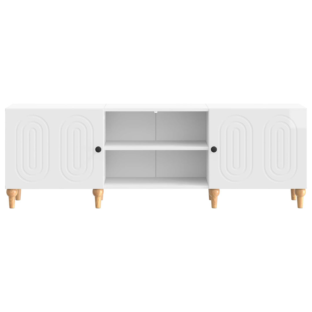 TV-skab 150 x 31 x 50 cm Hvid højglans Konstrueret træ
