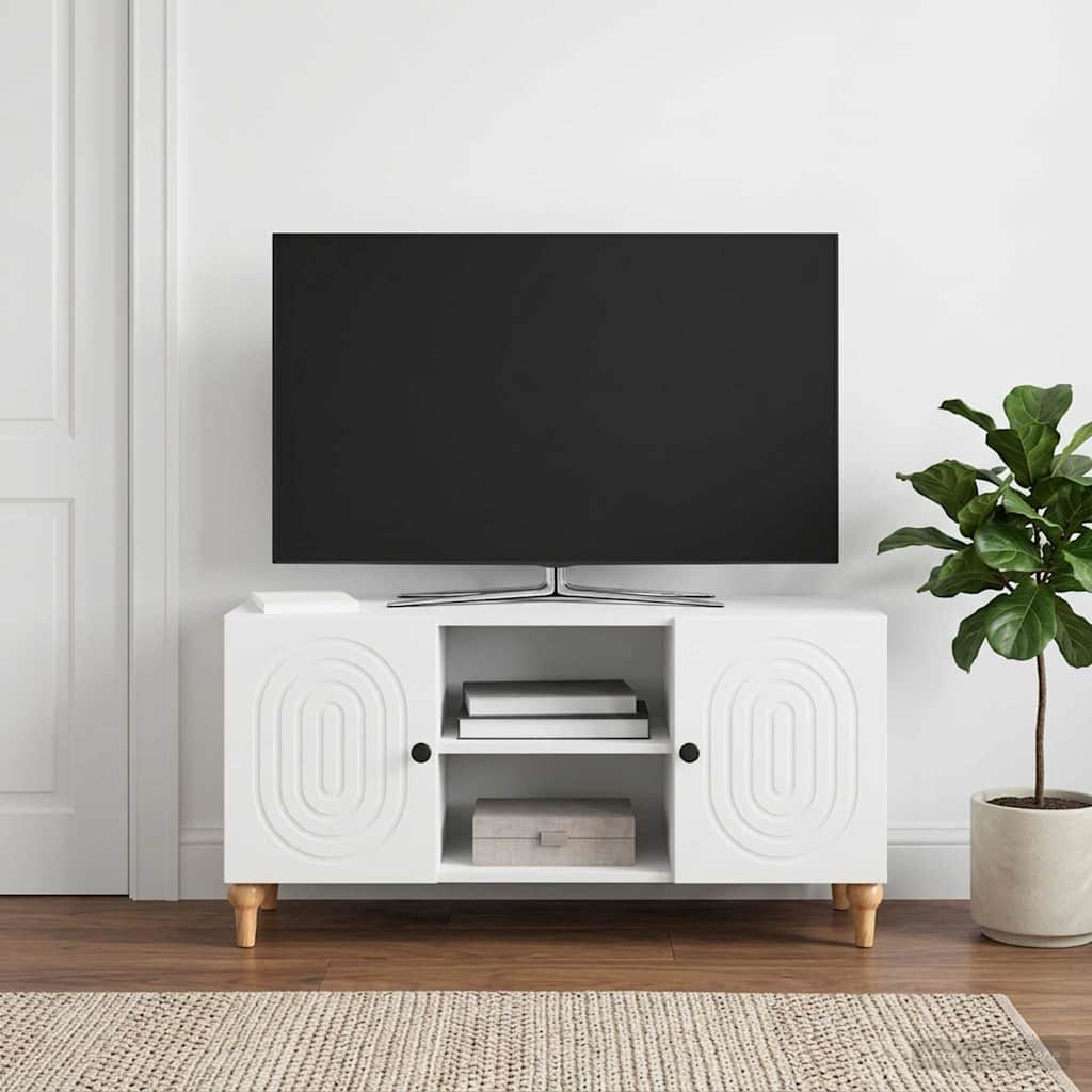 TV-skab Hvid 102 x 34,5 x 50 cm Konstrueret træ