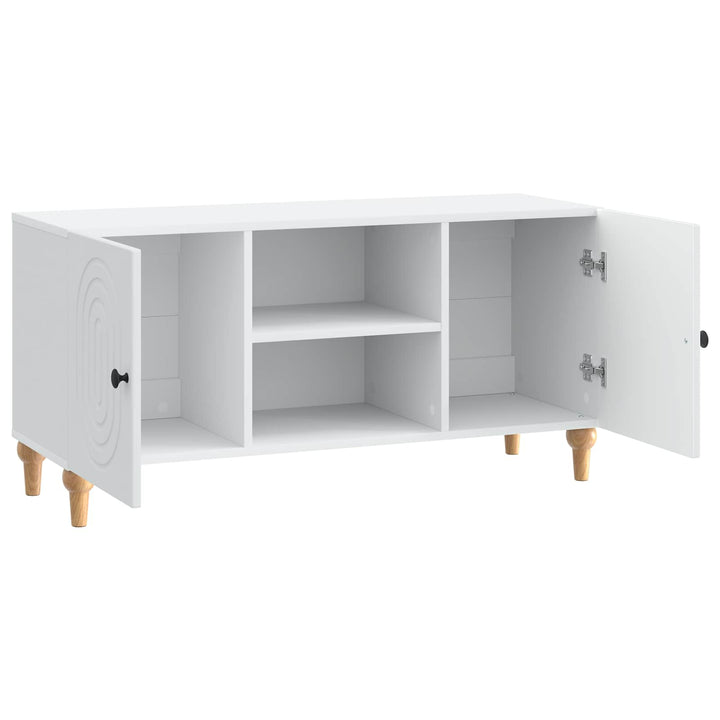 TV-skab Hvid 102 x 34,5 x 50 cm Konstrueret træ