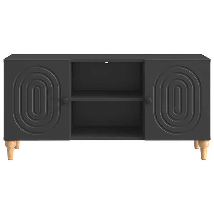 TV-skab Sort 102 x 34,5 x 50 cm Konstrueret træ