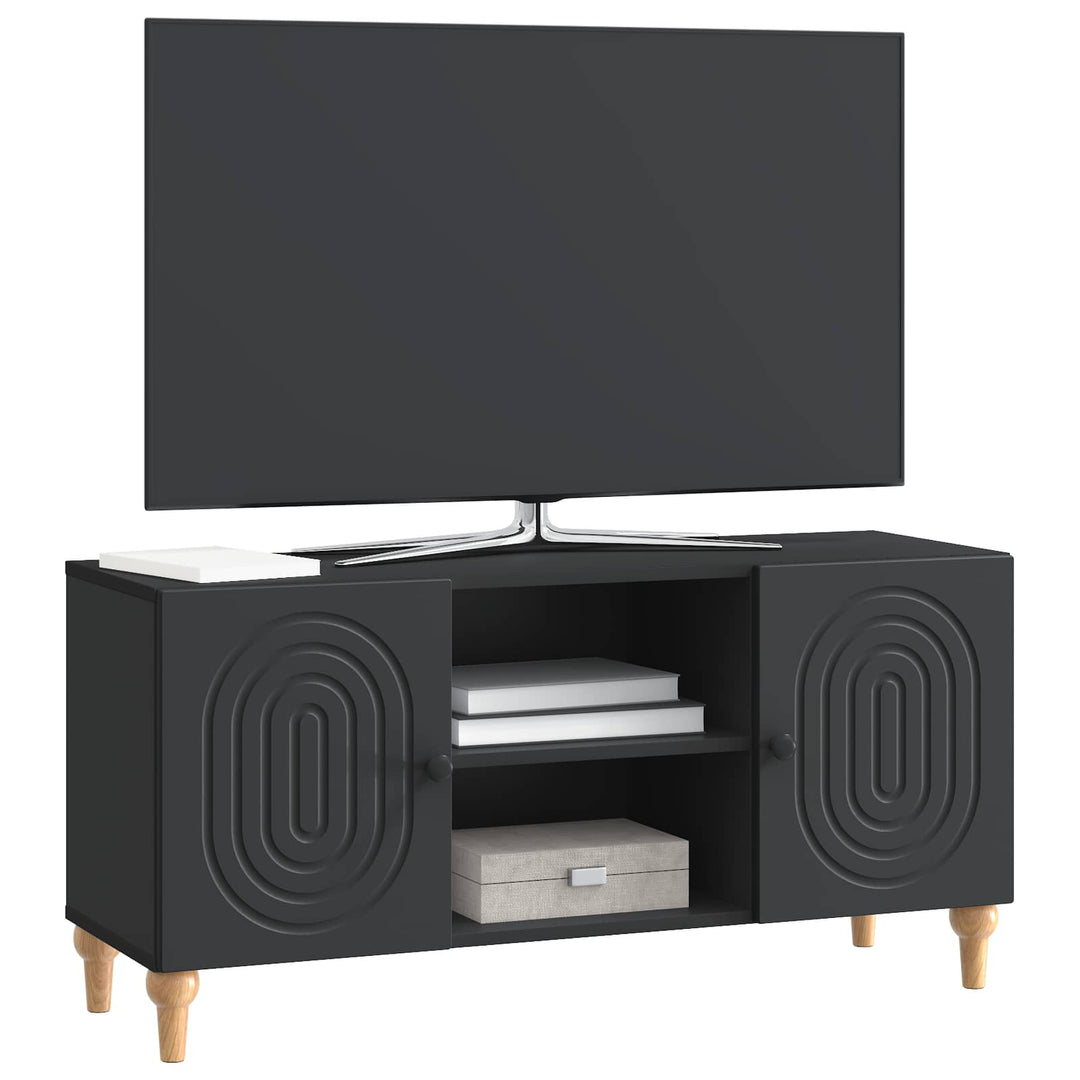 TV-skab Sort 102 x 34,5 x 50 cm Konstrueret træ