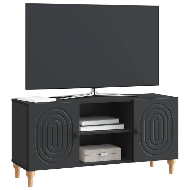 TV-skab Sort 102 x 34,5 x 50 cm Konstrueret træ