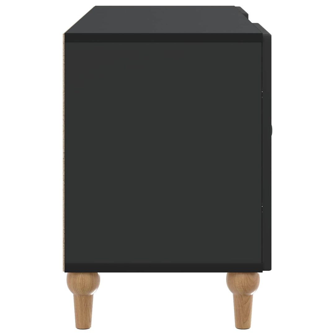 TV-skab Sort 102 x 34,5 x 50 cm Konstrueret træ