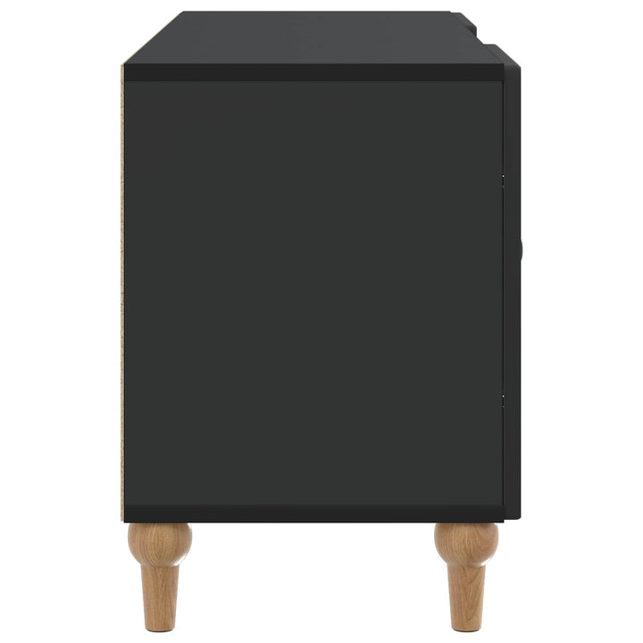 TV-skab Sort 102 x 34,5 x 50 cm Konstrueret træ