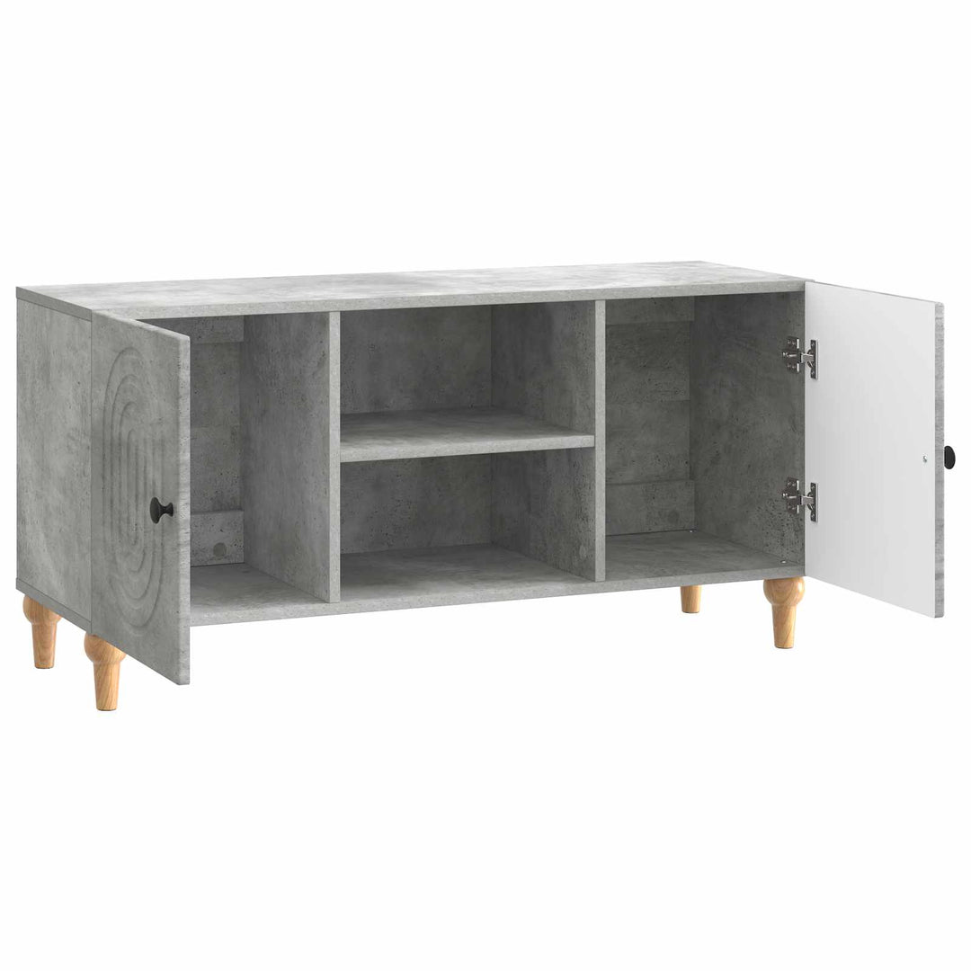 TV-skab Betongrå 102 x 34,5 x 50 cm Konstrueret træ