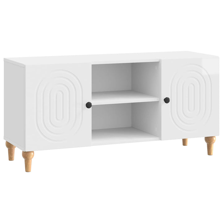 TV-skab Hvid højglans 102 x 34,5 x 50 cm Konstrueret træ