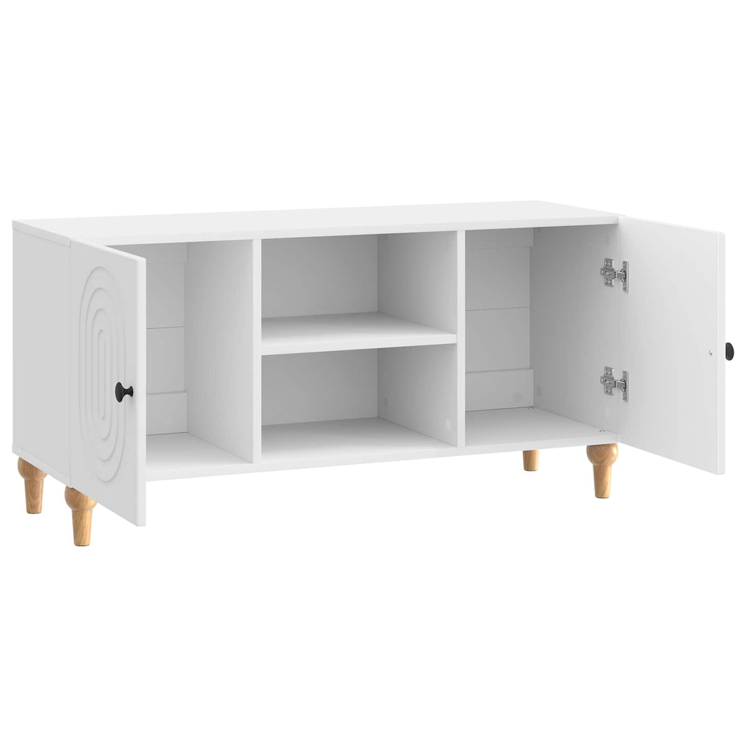 TV-skab Hvid højglans 102 x 34,5 x 50 cm Konstrueret træ