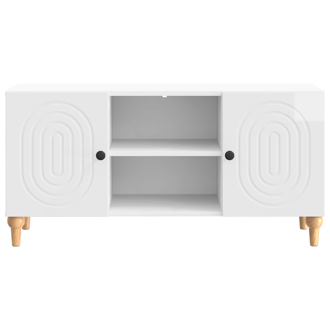 TV-skab Hvid højglans 102 x 34,5 x 50 cm Konstrueret træ