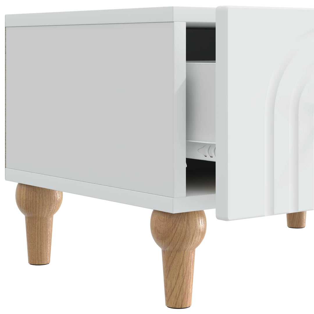 TV-skab med skuffe Hvid 147 x 34,5 x 30 cm Konstrueret træ