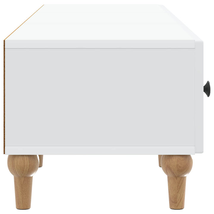 TV-skab med skuffe Hvid 147 x 34,5 x 30 cm Konstrueret træ