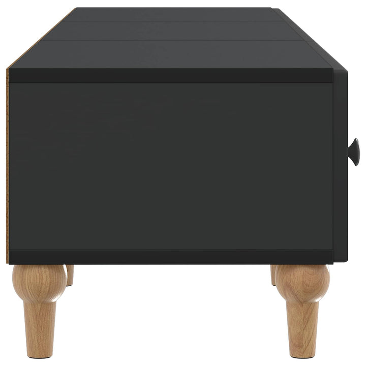 TV-skab med skuffe Sort 147 x 34,5 x 30 cm Konstrueret træ