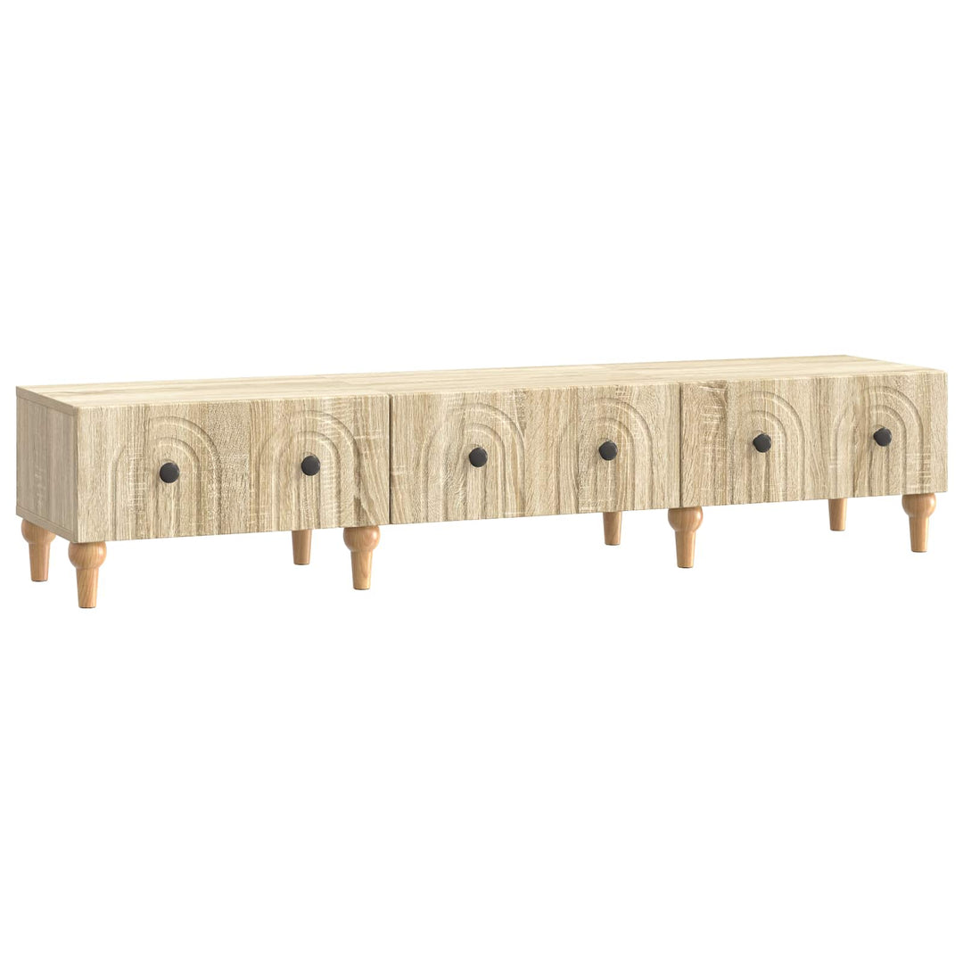TV-skab med skuffe Sonoma-eg 147 x 34,5 x 30 cm Konstrueret træ