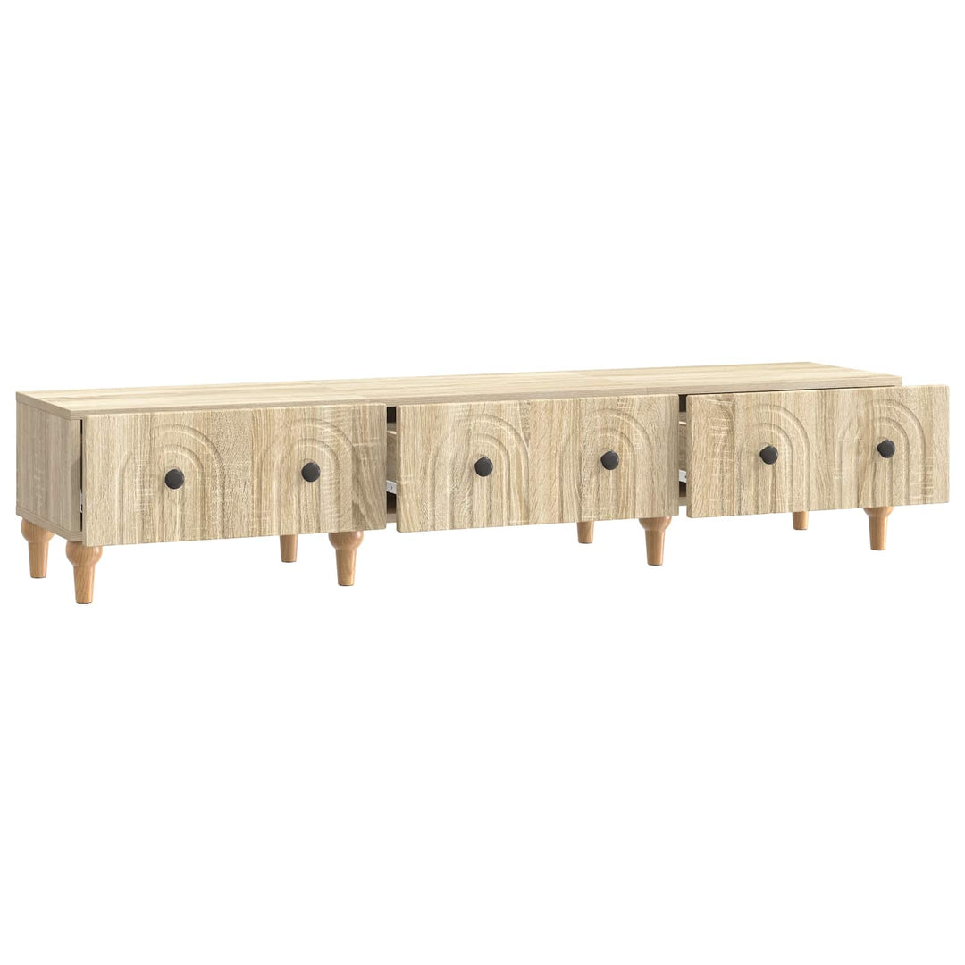 TV-skab med skuffe Sonoma-eg 147 x 34,5 x 30 cm Konstrueret træ