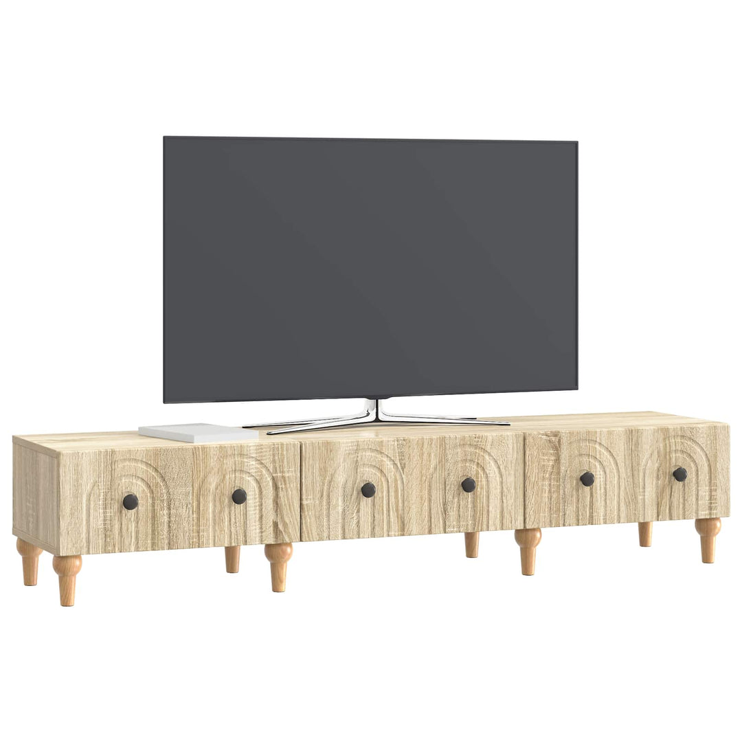 TV-skab med skuffe Sonoma-eg 147 x 34,5 x 30 cm Konstrueret træ