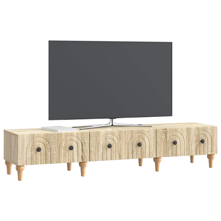 TV-skab med skuffe Sonoma-eg 147 x 34,5 x 30 cm Konstrueret træ