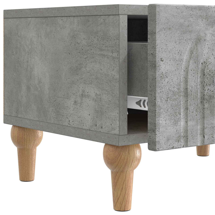 TV-skab med skuffe Betongrå 147 x 34,5 x 30 cm Konstrueret træ