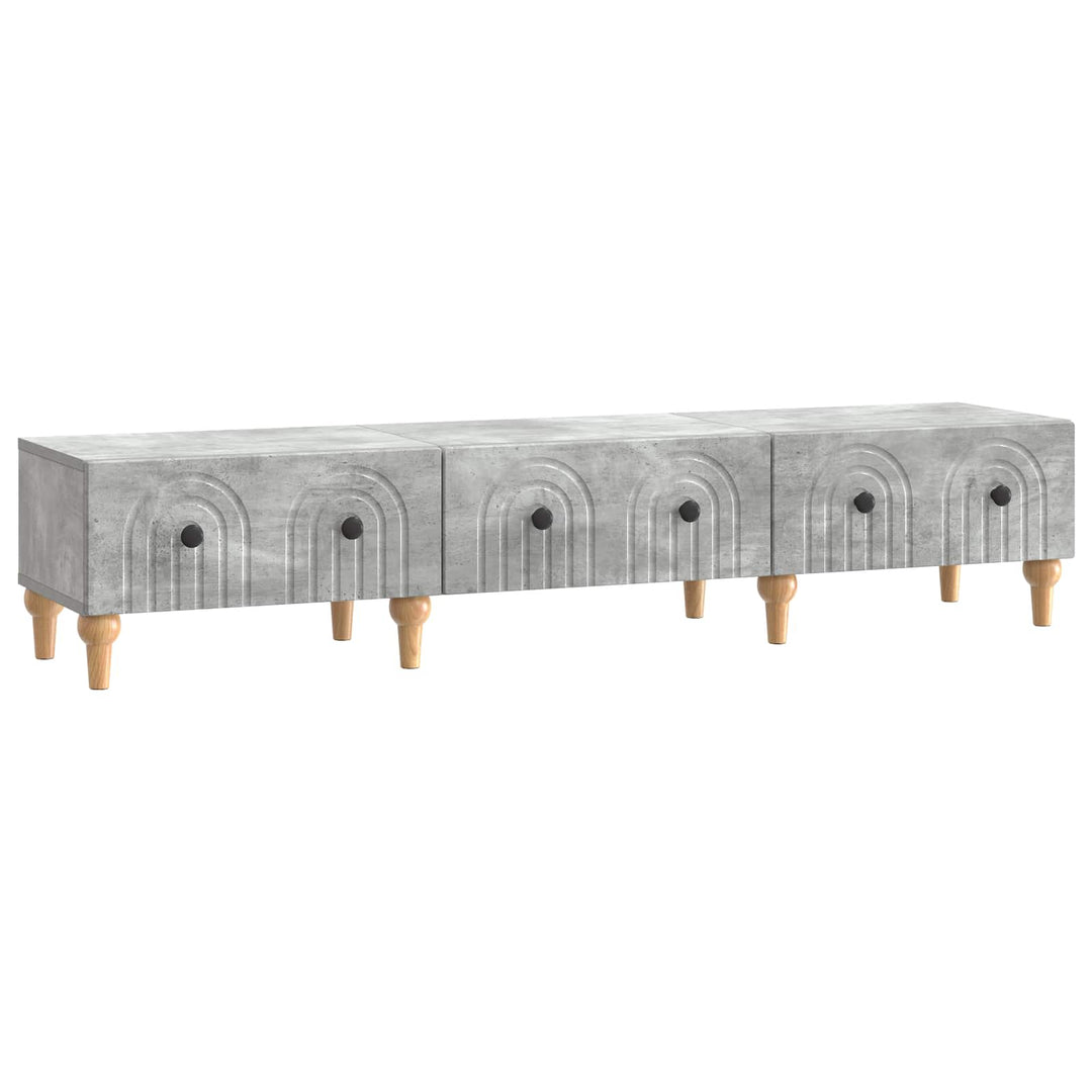 TV-skab med skuffe Betongrå 147 x 34,5 x 30 cm Konstrueret træ