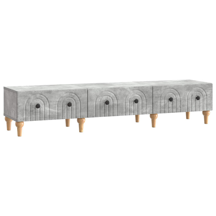 TV-skab med skuffe Betongrå 147 x 34,5 x 30 cm Konstrueret træ
