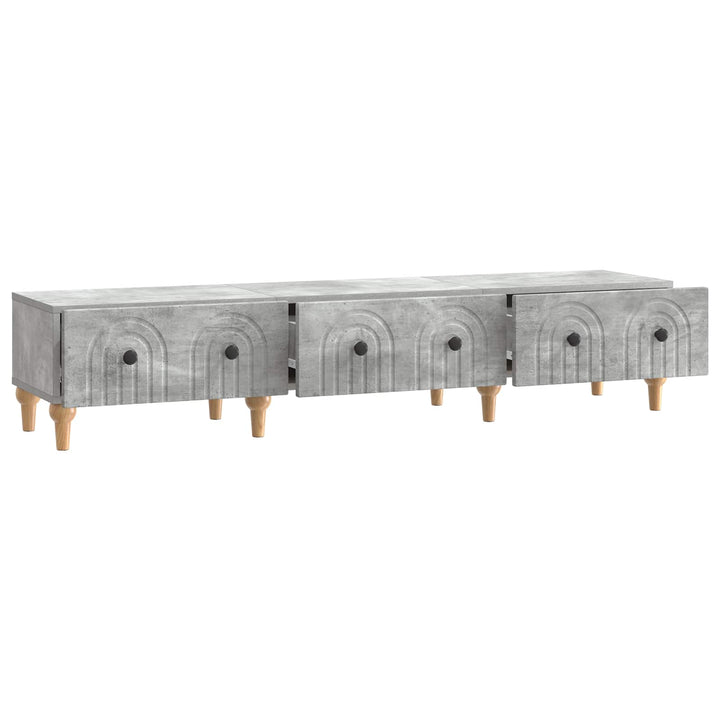 TV-skab med skuffe Betongrå 147 x 34,5 x 30 cm Konstrueret træ