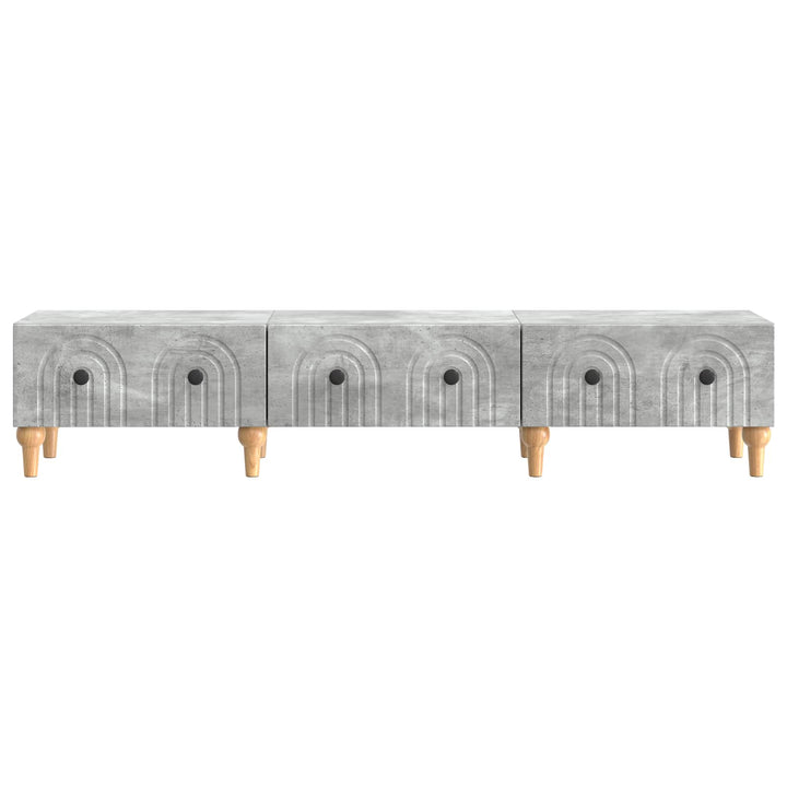 TV-skab med skuffe Betongrå 147 x 34,5 x 30 cm Konstrueret træ