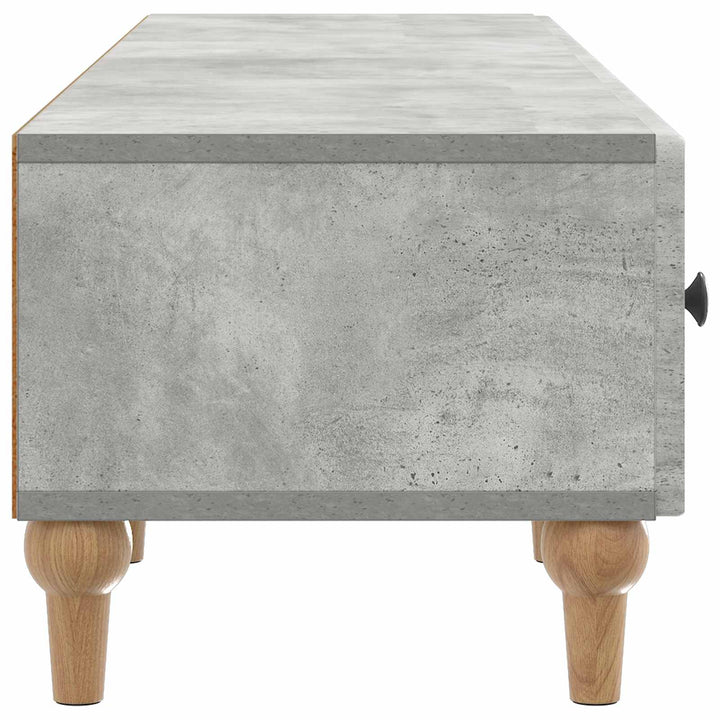 TV-skab med skuffe Betongrå 147 x 34,5 x 30 cm Konstrueret træ