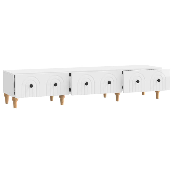 TV-skab Hvid højglans 147 x 34,5 x 30 cm Konstrueret træ