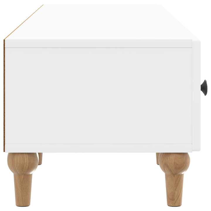 TV-skab Hvid højglans 147 x 34,5 x 30 cm Konstrueret træ
