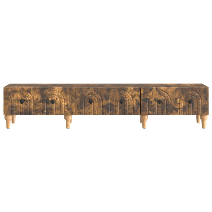 TV-skab med skuffe Røget eg 147 x 34,5 x 30 cm Konstrueret træ
