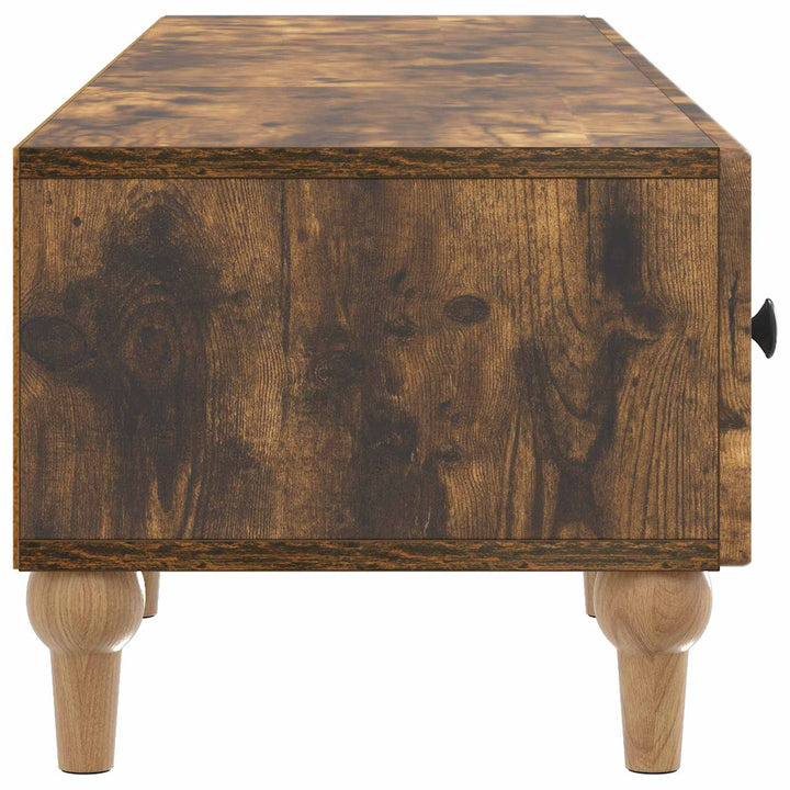 TV-skab med skuffe Røget eg 147 x 34,5 x 30 cm Konstrueret træ