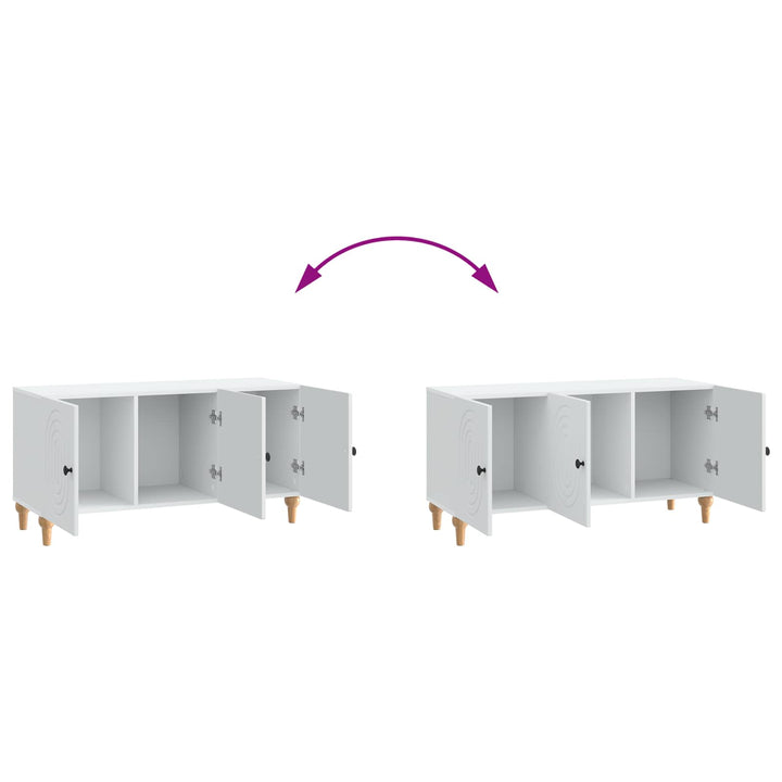 TV-skab Hvid 99 x 34,5 x 50 cm Konstrueret træ