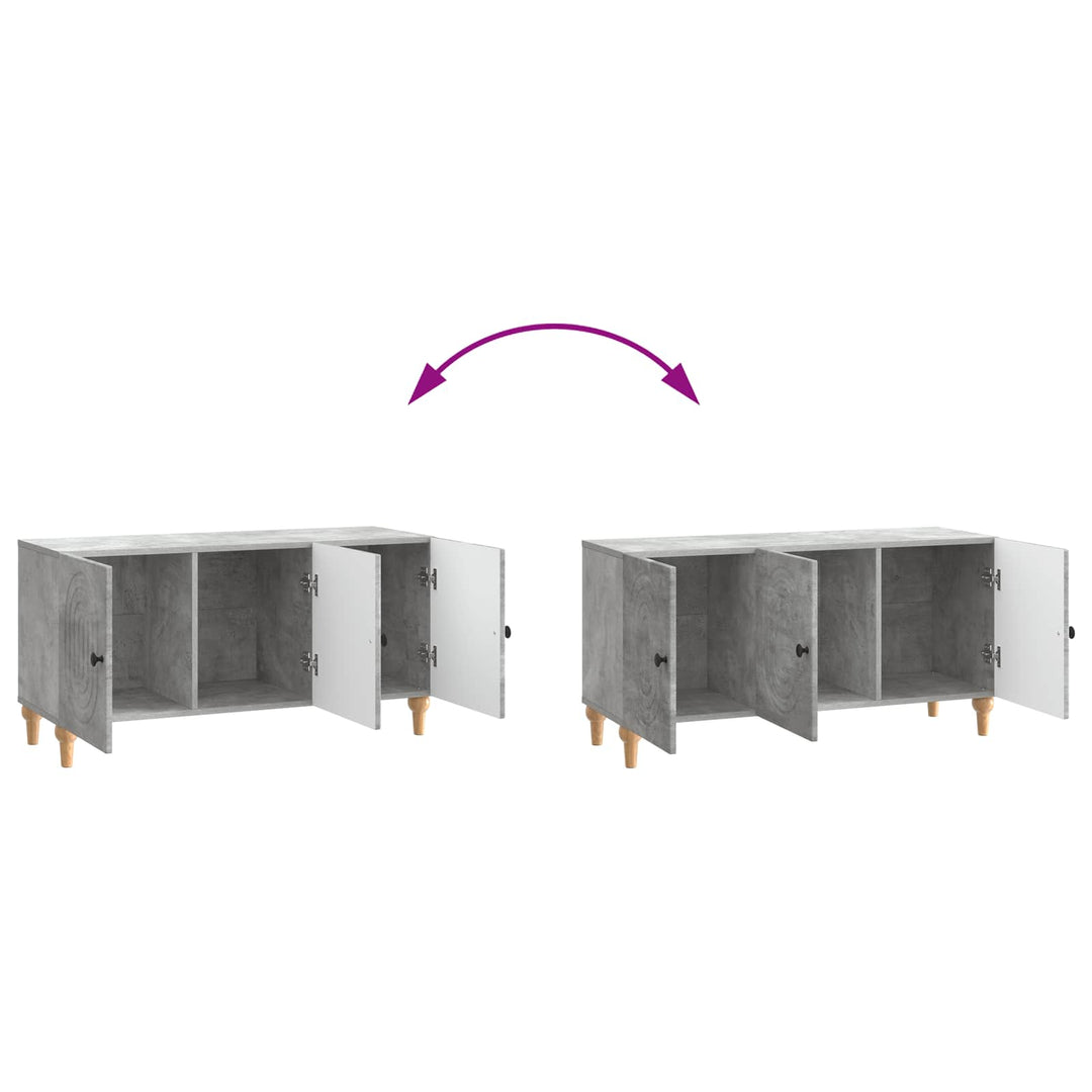 TV-skab 99 x 34,5 x 50 cm Betongrå Konstrueret træ