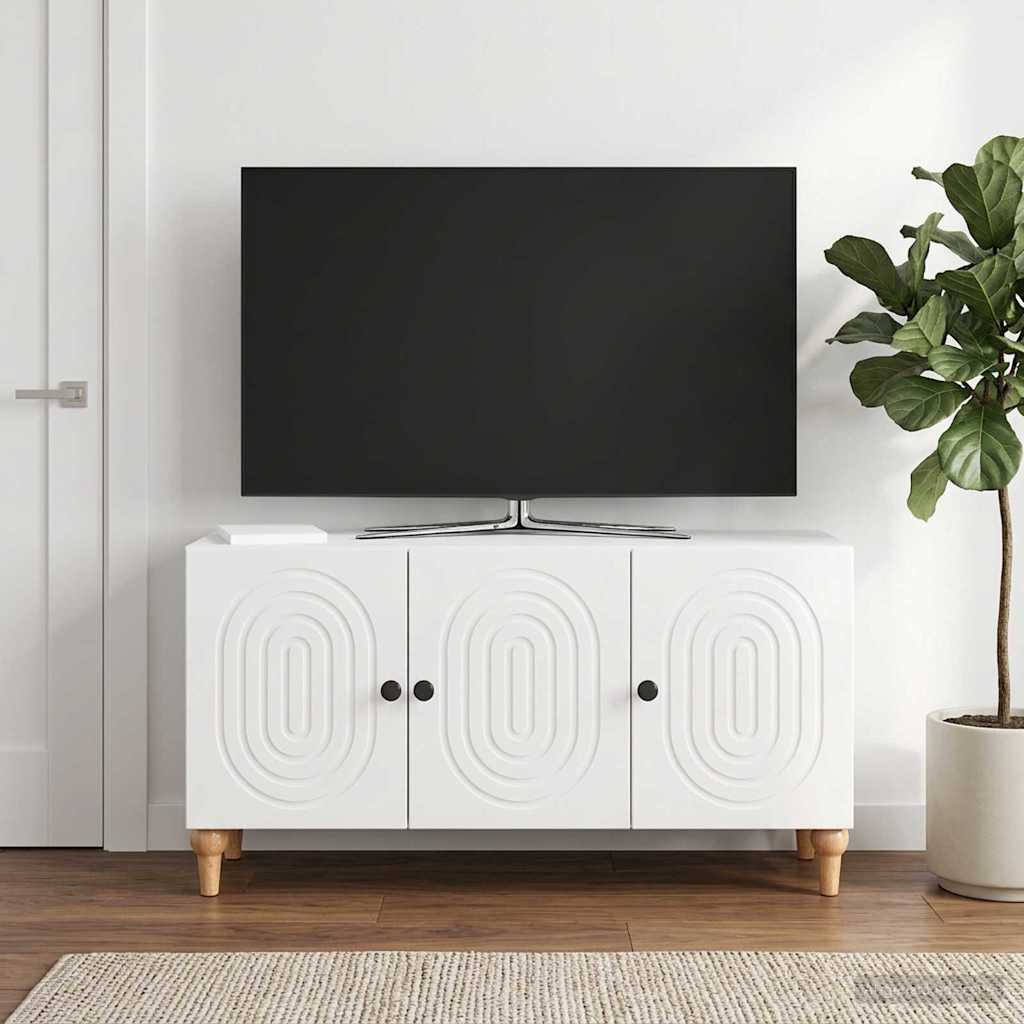 TV-skab 99 x 34,5 x 50 cm Hvid højglans Konstrueret træ