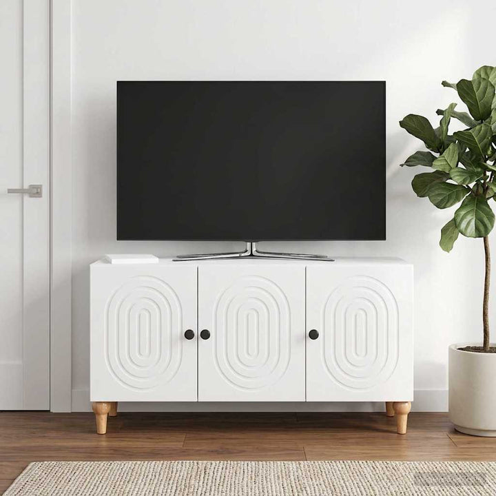 TV-skab 99 x 34,5 x 50 cm Hvid højglans Konstrueret træ