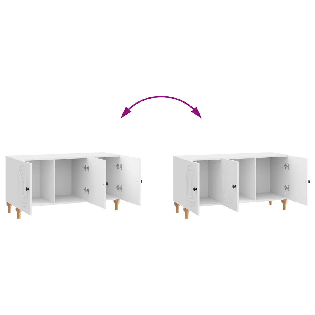 TV-skab 99 x 34,5 x 50 cm Hvid højglans Konstrueret træ