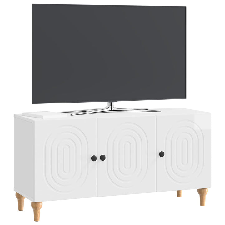 TV-skab 99 x 34,5 x 50 cm Hvid højglans Konstrueret træ