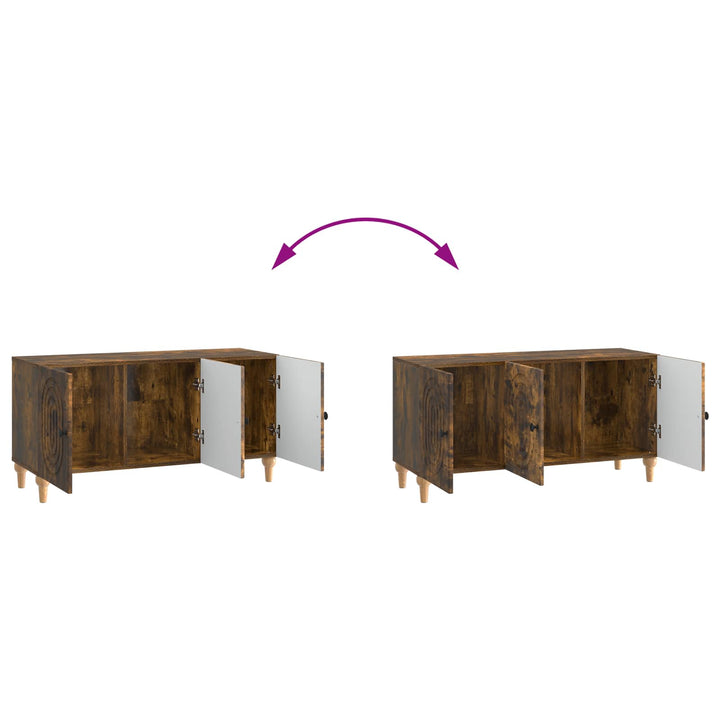 TV-skab 99 x 34,5 x 50 cm Røget eg Konstrueret træ
