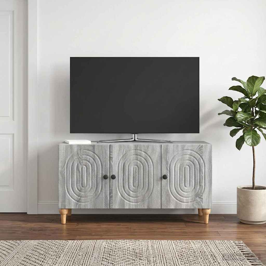 TV-skab 99 x 34,5 x 50 cm Grå sonoma-eg Konstrueret træ