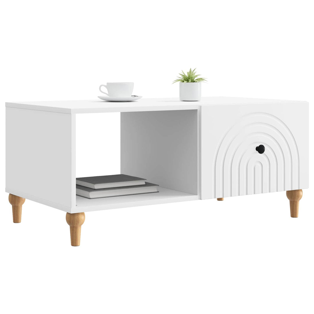 Sofabord Hvid 90 x 50 x 40 cm Konstrueret træ