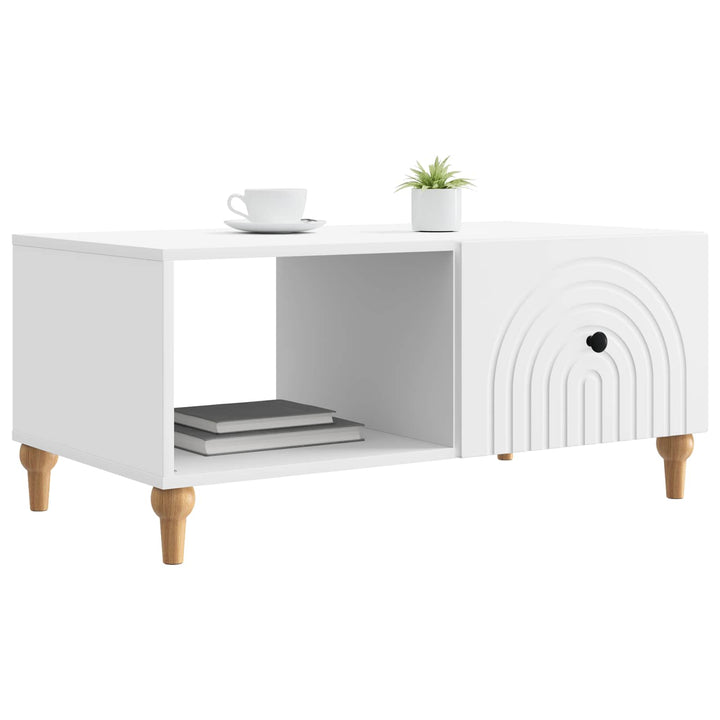 Sofabord Hvid 90 x 50 x 40 cm Konstrueret træ