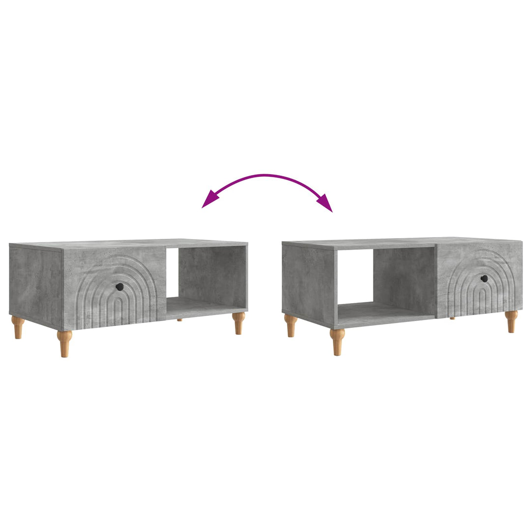 Sofabord Betongrå 90 x 50 x 40 cm Konstrueret træ