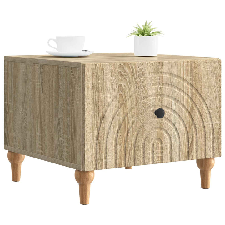 Sofabord med skuffe Sonoma-eg 49 x 50 x 40 cm Konstrueret træ