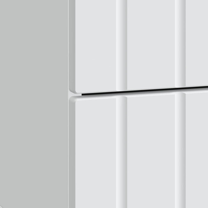 Natskab 2 pcs Hvid 43 x 34,5 x 49,5 cm Konstrueret træ
